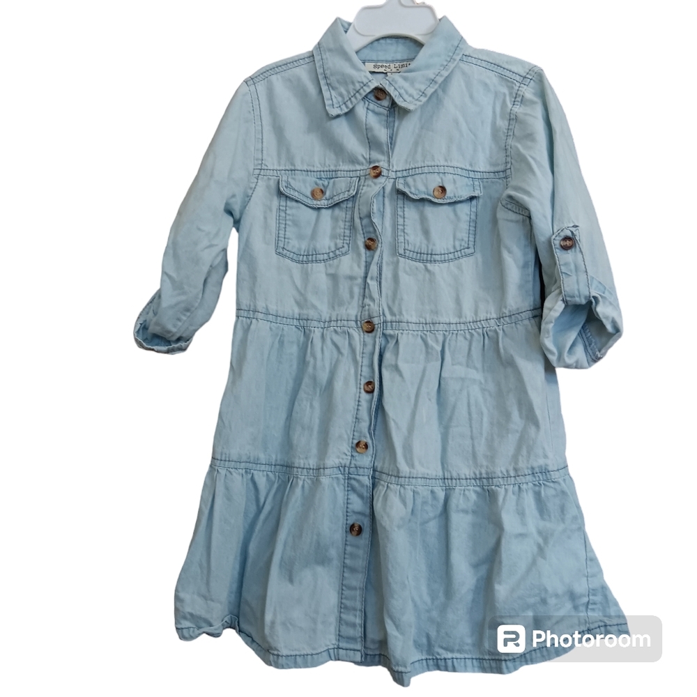 Dress girl size 6 blue